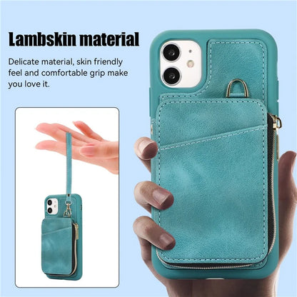 For iPhone 11 Cell Phone Case Scratch Resistant PU Leather+TPU Kickstand Cover
