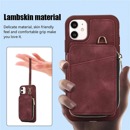For iPhone 11 Cell Phone Case Scratch Resistant PU Leather+TPU Kickstand Cover