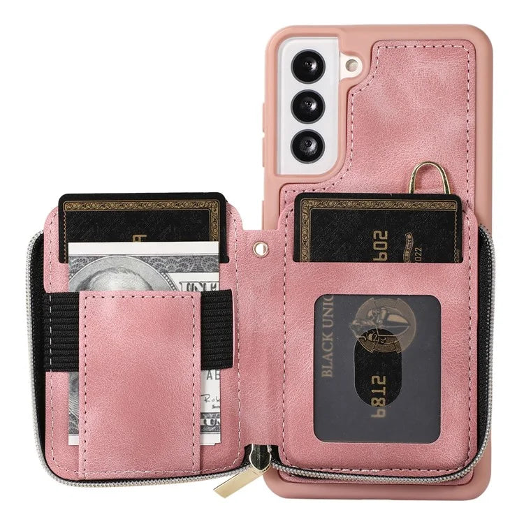 For Samsung Galaxy S21+ 5G Cell Phone Case PU Leather+TPU Shockproof Cover