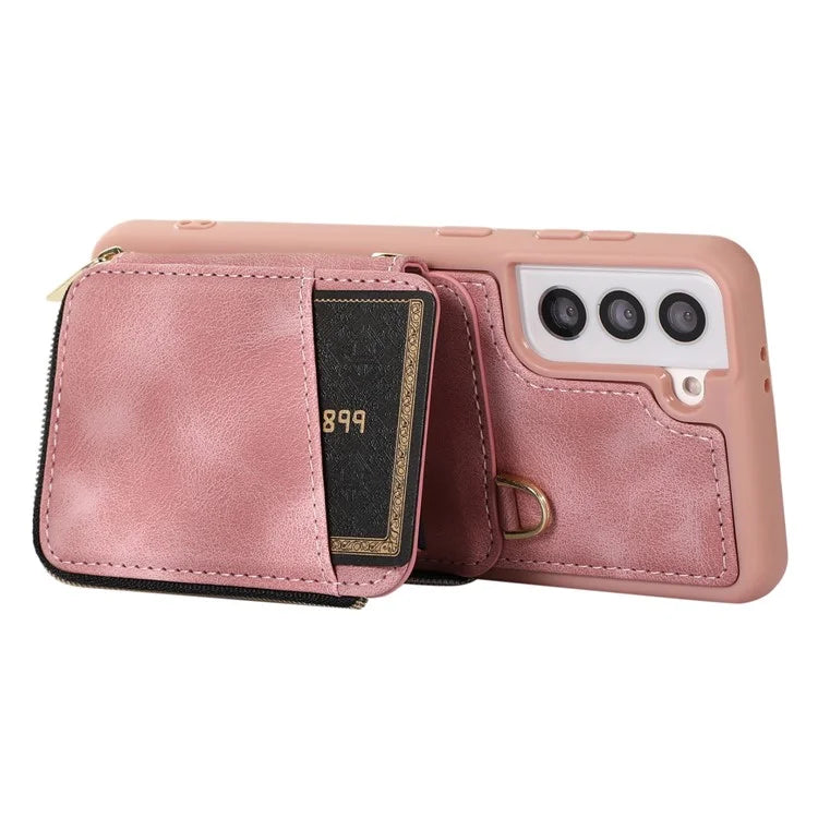 For Samsung Galaxy S21+ 5G Cell Phone Case PU Leather+TPU Shockproof Cover