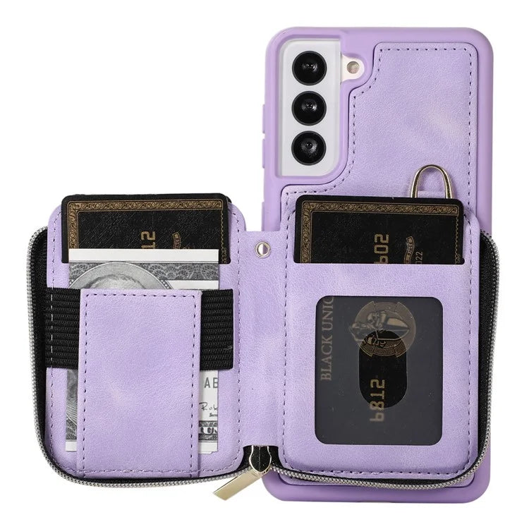 For Samsung Galaxy S21+ 5G Cell Phone Case PU Leather+TPU Shockproof Cover