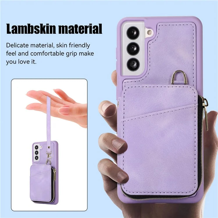 For Samsung Galaxy S21+ 5G Cell Phone Case PU Leather+TPU Shockproof Cover