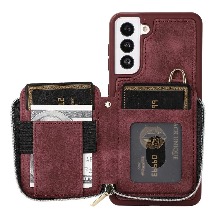 For Samsung Galaxy S21+ 5G Cell Phone Case PU Leather+TPU Shockproof Cover