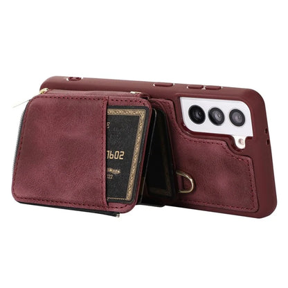 For Samsung Galaxy S21+ 5G Cell Phone Case PU Leather+TPU Shockproof Cover