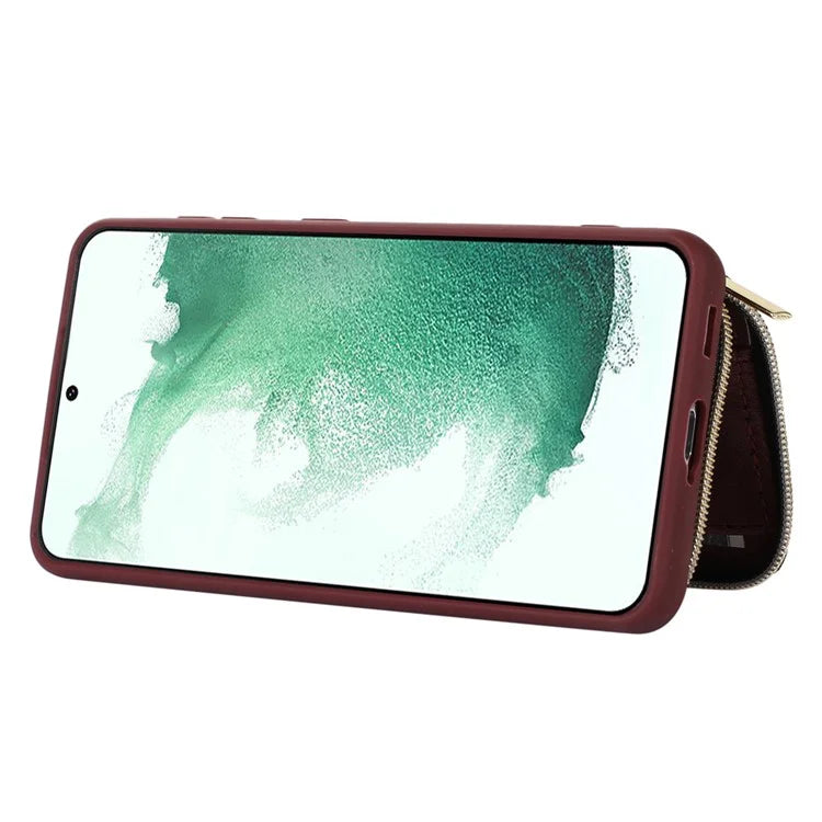 For Samsung Galaxy S21+ 5G Cell Phone Case PU Leather+TPU Shockproof Cover