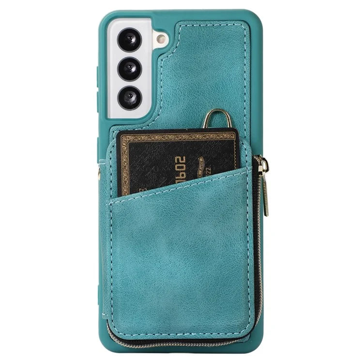 For Samsung Galaxy S21+ 5G Cell Phone Case PU Leather+TPU Shockproof Cover