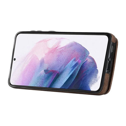 For Samsung Galaxy S21+ 5G Case RFID Blocking PU+TPU Phone Cover with Card Slots