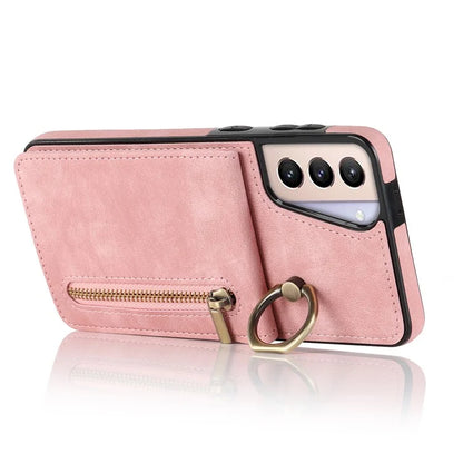 For Samsung Galaxy S21+ 5G Case RFID Blocking PU+TPU Phone Cover with Card Slots
