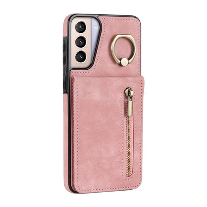 For Samsung Galaxy S21+ 5G Case RFID Blocking PU+TPU Phone Cover with Card Slots