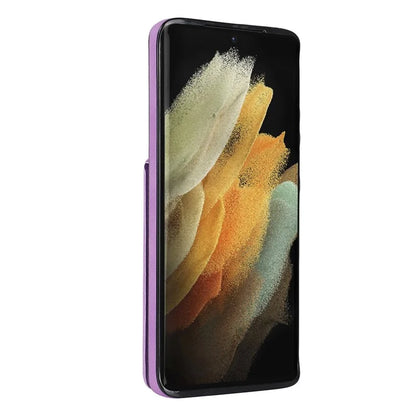 For Samsung Galaxy S21 Ultra 5G Case Ring Kickstand RFID Blocking PU+TPU Phone Cover
