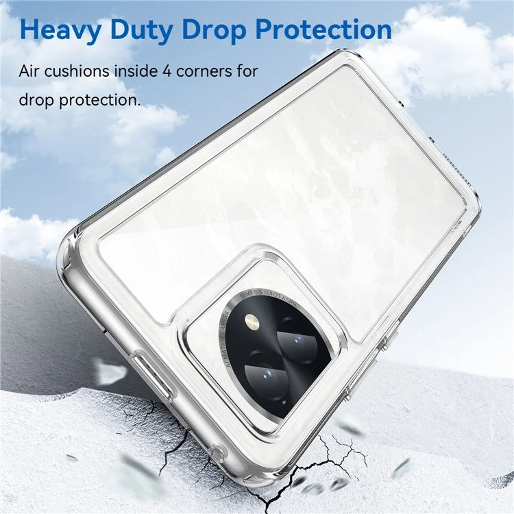 For Honor 100 5G High-Transparency Case TPU + Acrylic Phone Cover (Big Rear Lens Hole)