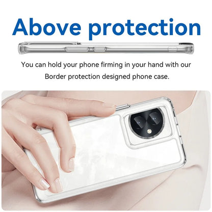 For Honor 100 5G High-Transparency Case TPU + Acrylic Phone Cover (Big Rear Lens Hole)