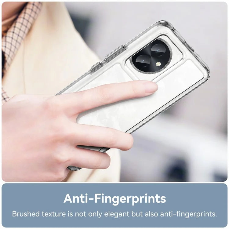 For Honor 100 5G High-Transparency Case TPU + Acrylic Phone Cover (Big Rear Lens Hole)