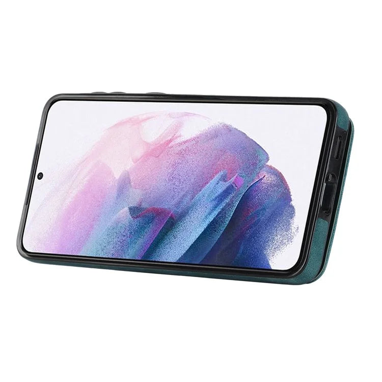 For Samsung Galaxy S21 4G / 5G RFID Blocking Cell Phone Case Card Slots PU+TPU Cover