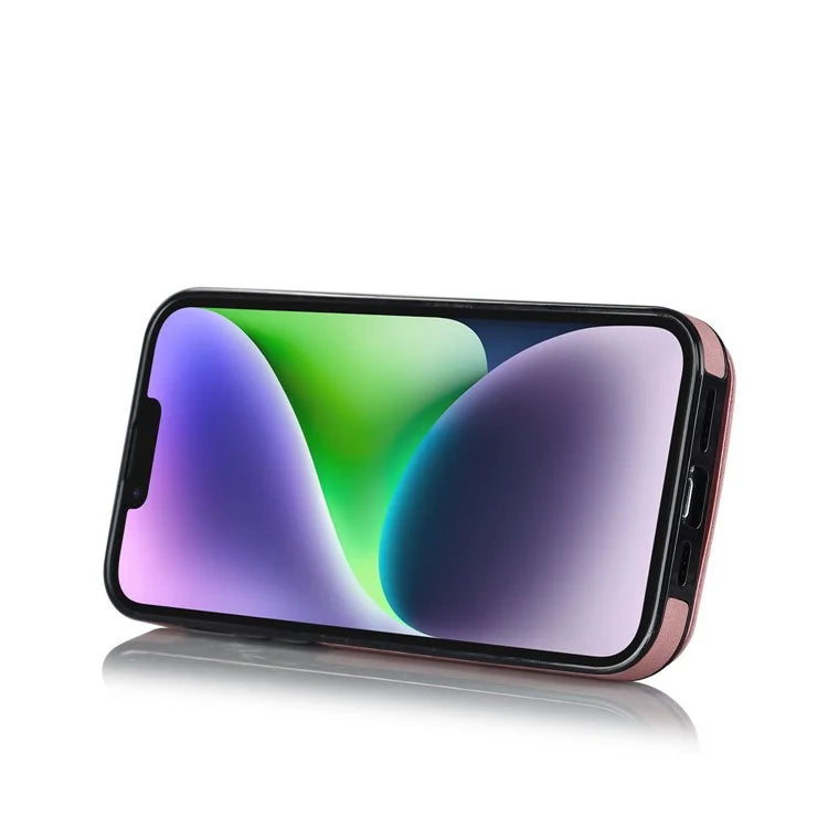 PU+TPU Cover for iPhone 13 mini , Ring Kickstand RFID Blocking Cell Phone Case