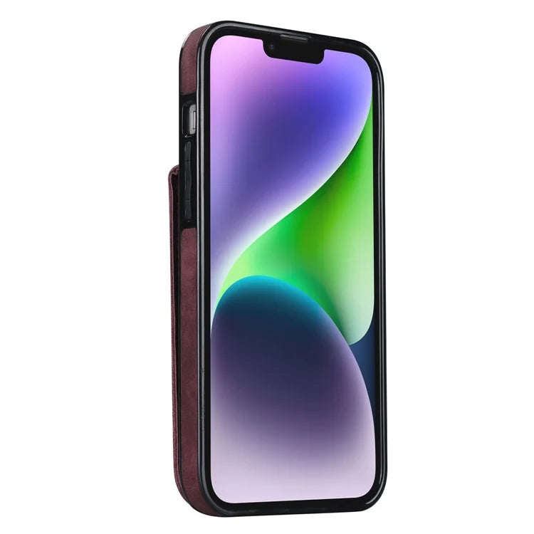 PU+TPU Cover for iPhone 13 mini , Ring Kickstand RFID Blocking Cell Phone Case