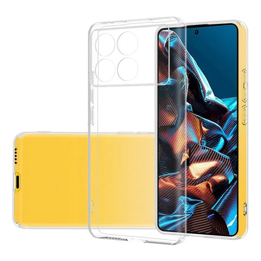 Flexible TPU Shell for Xiaomi Redmi K70E 5G / Poco X6 Pro 5G Case Transparent TPU Mobile Phone Cover