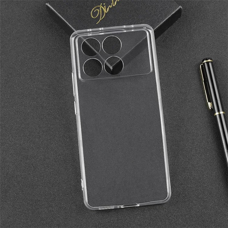 Flexible TPU Shell for Xiaomi Redmi K70E 5G / Poco X6 Pro 5G Case Transparent TPU Mobile Phone Cover