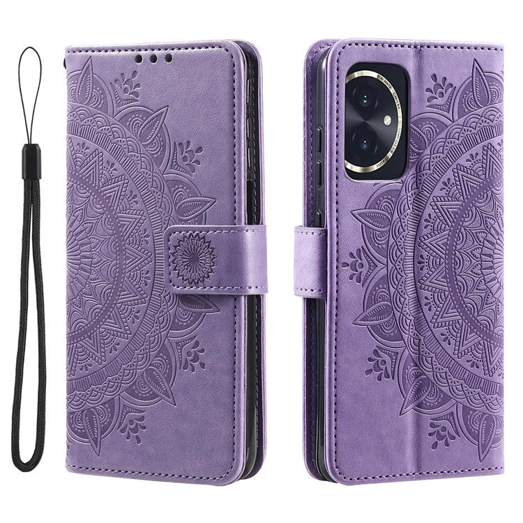 For Honor 100 5G Case Leather Wallet Stand Cover with Pattern Printing