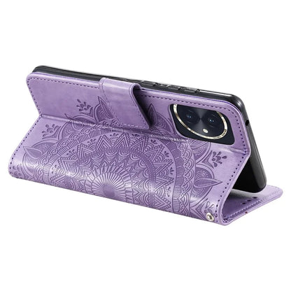 For Honor 100 5G Case Leather Wallet Stand Cover with Pattern Printing