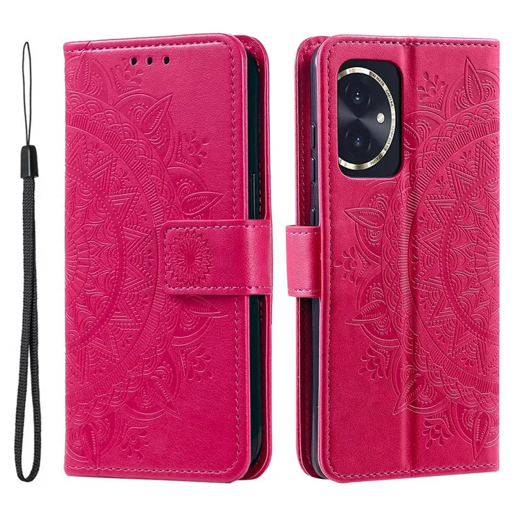 For Honor 100 5G Case Leather Wallet Stand Cover with Pattern Printing