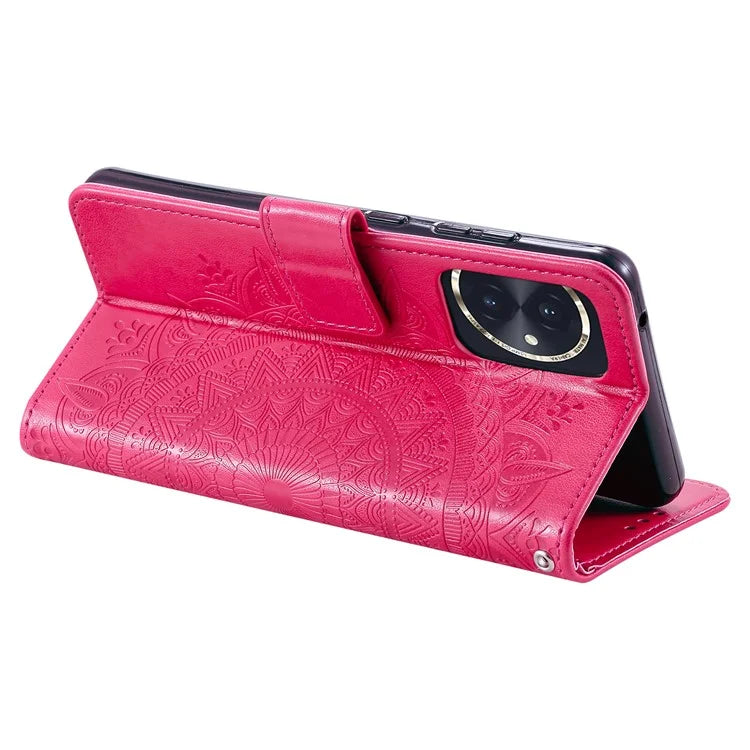 For Honor 100 5G Case Leather Wallet Stand Cover with Pattern Printing