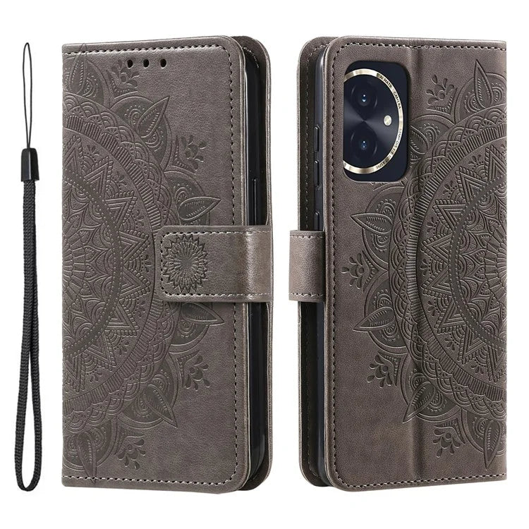 For Honor 100 5G Case Leather Wallet Stand Cover with Pattern Printing