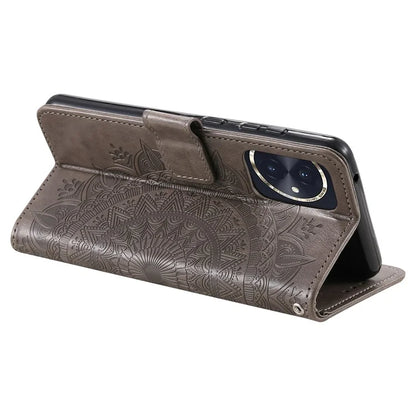 For Honor 100 5G Case Leather Wallet Stand Cover with Pattern Printing