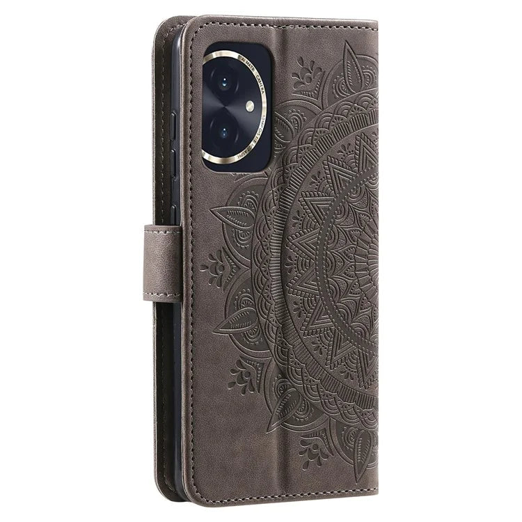 For Honor 100 5G Case Leather Wallet Stand Cover with Pattern Printing