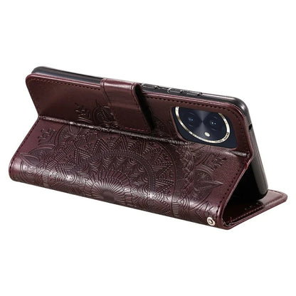 For Honor 100 5G Case Leather Wallet Stand Cover with Pattern Printing