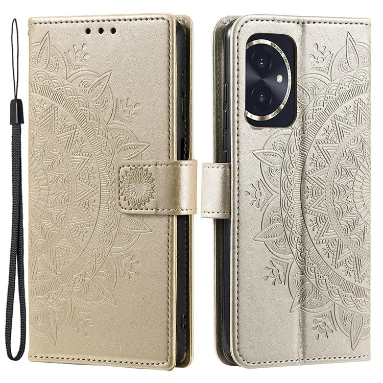 For Honor 100 5G Case Leather Wallet Stand Cover with Pattern Printing