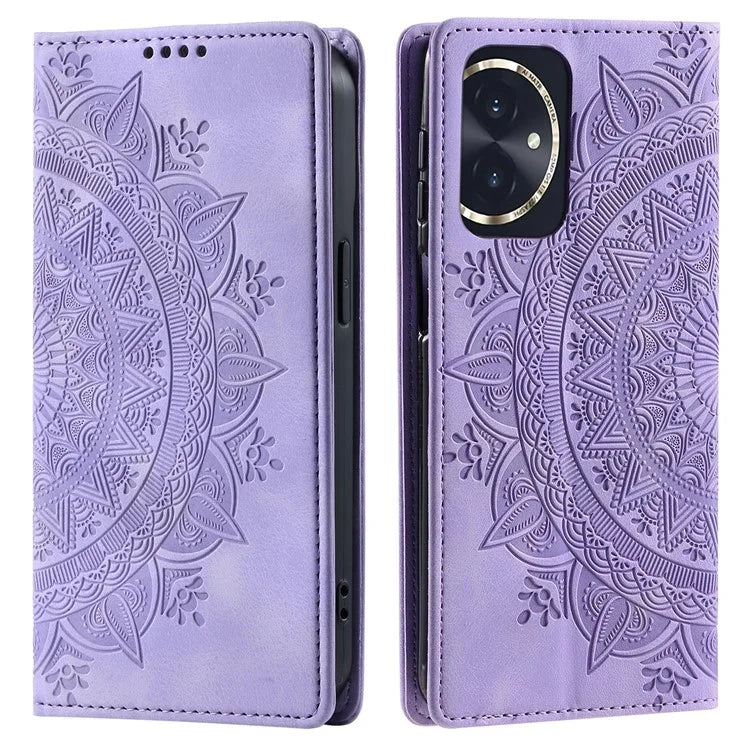 For Honor 100 5G Case Leather Wallet Stand Cover, Magnetic Closure Pattern Print