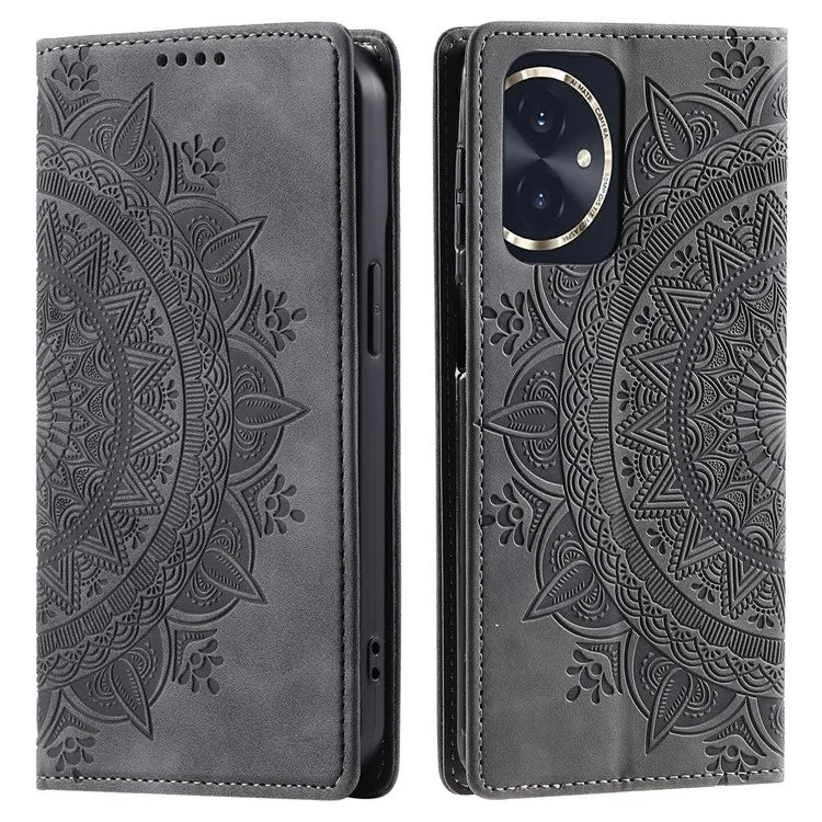For Honor 100 5G Case Leather Wallet Stand Cover, Magnetic Closure Pattern Print