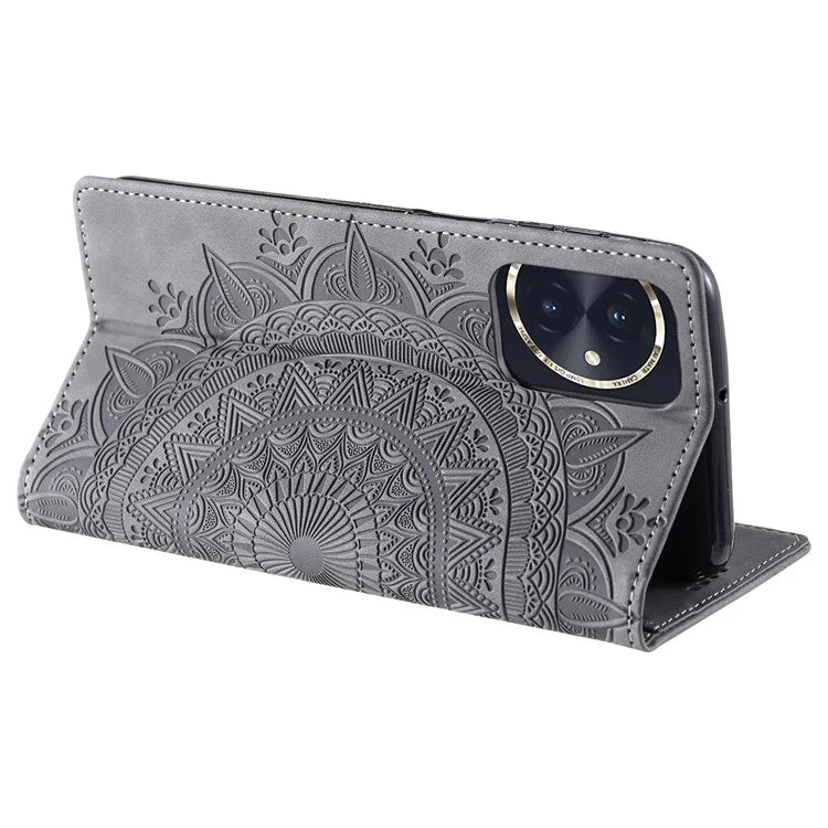 For Honor 100 5G Case Leather Wallet Stand Cover, Magnetic Closure Pattern Print