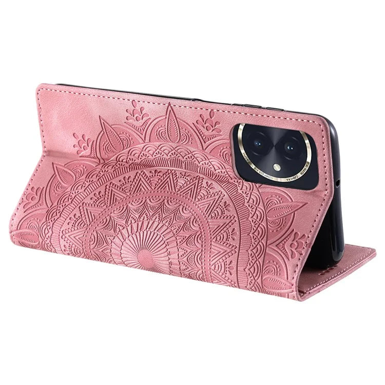 For Honor 100 5G Case Leather Wallet Stand Cover, Magnetic Closure Pattern Print