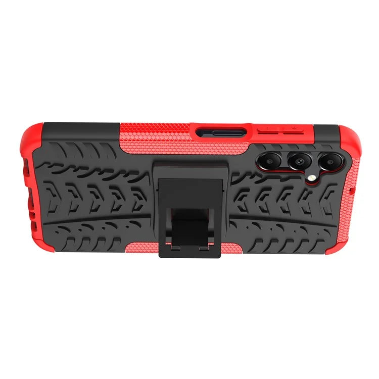 For Samsung Galaxy A15 4G / A15 5G Cell Phone Case Tyre Pattern Design Kickstand Anti-drop Cover