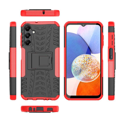 For Samsung Galaxy A15 4G / A15 5G Cell Phone Case Tyre Pattern Design Kickstand Anti-drop Cover
