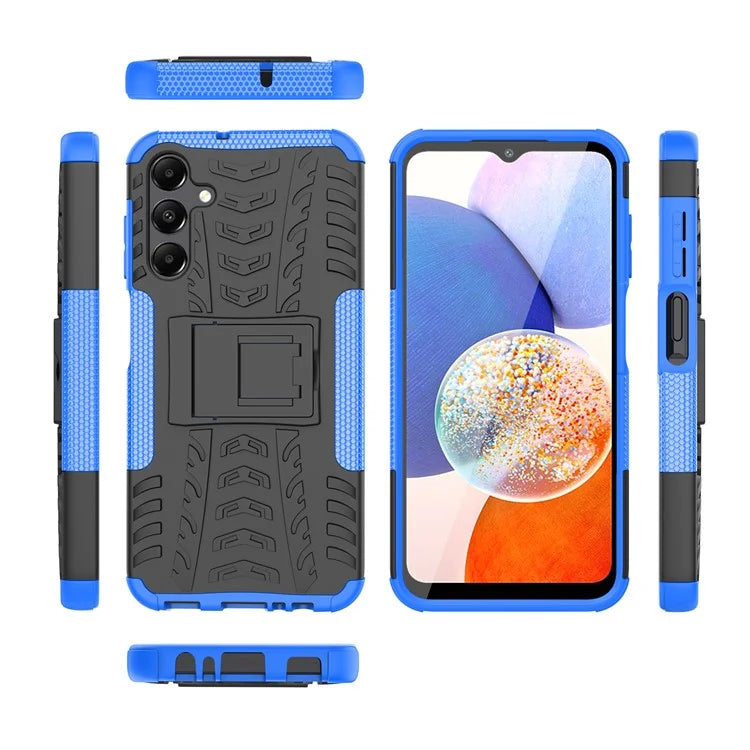 For Samsung Galaxy A15 4G / A15 5G Cell Phone Case Tyre Pattern Design Kickstand Anti-drop Cover