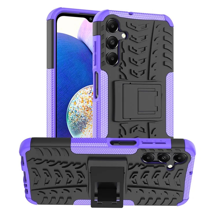 For Samsung Galaxy A15 4G / A15 5G Cell Phone Case Tyre Pattern Design Kickstand Anti-drop Cover
