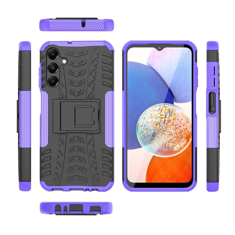 For Samsung Galaxy A15 4G / A15 5G Cell Phone Case Tyre Pattern Design Kickstand Anti-drop Cover
