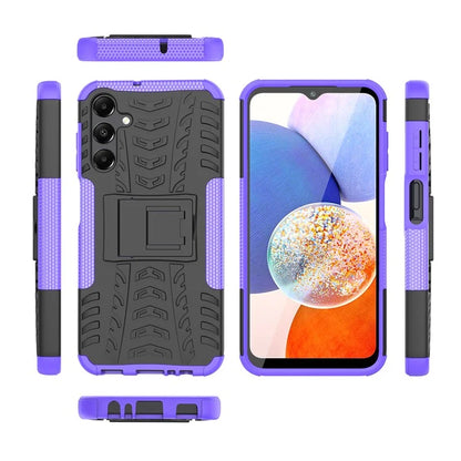 For Samsung Galaxy A15 4G / A15 5G Cell Phone Case Tyre Pattern Design Kickstand Anti-drop Cover