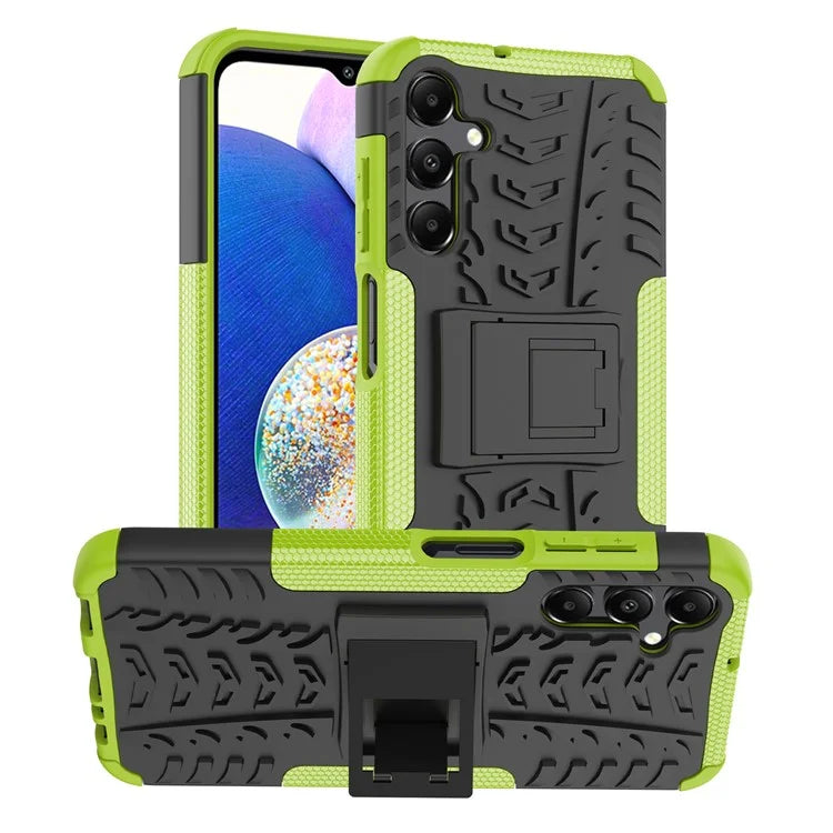 For Samsung Galaxy A15 4G / A15 5G Cell Phone Case Tyre Pattern Design Kickstand Anti-drop Cover