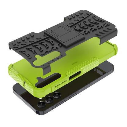 For Samsung Galaxy A15 4G / A15 5G Cell Phone Case Tyre Pattern Design Kickstand Anti-drop Cover