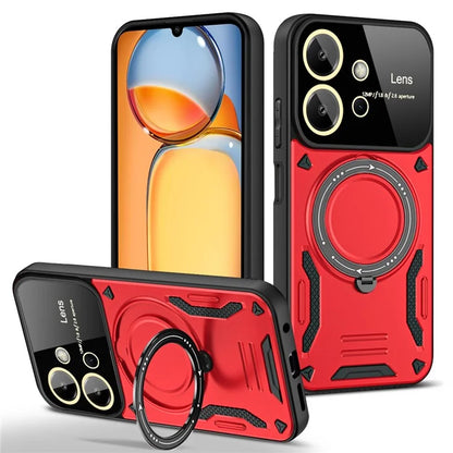 For Xiaomi Redmi Note 12 4G Magnetic Case Rotating Kickstand PC+TPU Phone Back Cover