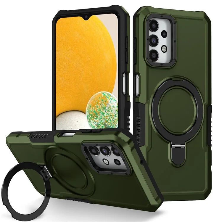 For Samsung Galaxy A13 5G / A13 4G Case Slim-Fit TPU+PC 2-in-1 Ring Kickstand Phone Back Shell