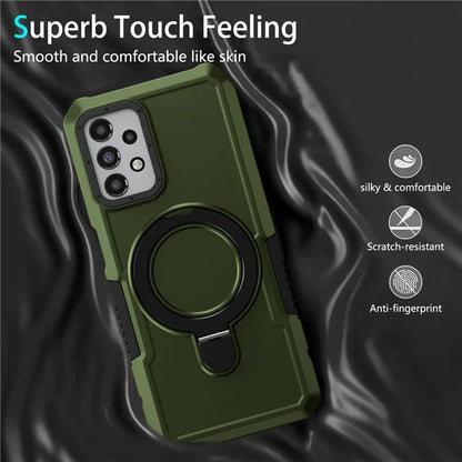 For Samsung Galaxy A13 5G / A13 4G Case Slim-Fit TPU+PC 2-in-1 Ring Kickstand Phone Back Shell