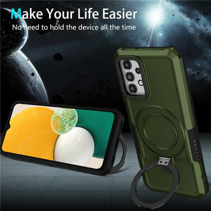 For Samsung Galaxy A13 5G / A13 4G Case Slim-Fit TPU+PC 2-in-1 Ring Kickstand Phone Back Shell