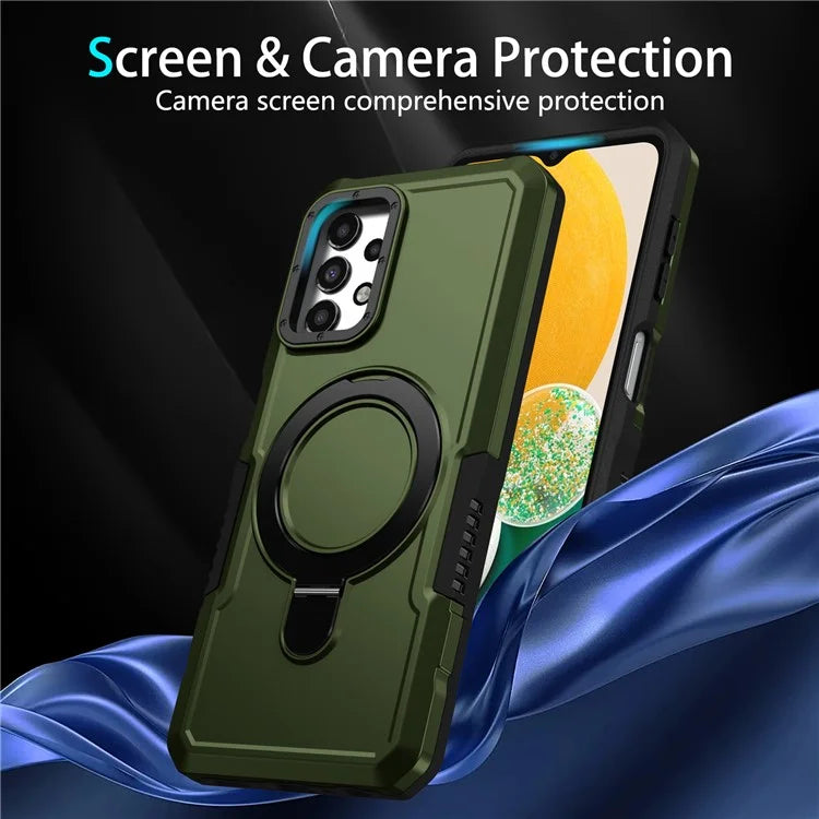 For Samsung Galaxy A13 5G / A13 4G Case Slim-Fit TPU+PC 2-in-1 Ring Kickstand Phone Back Shell