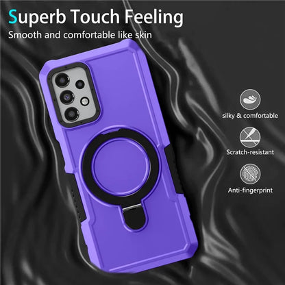 For Samsung Galaxy A13 5G / A13 4G Case Slim-Fit TPU+PC 2-in-1 Ring Kickstand Phone Back Shell