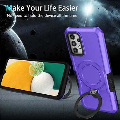 For Samsung Galaxy A13 5G / A13 4G Case Slim-Fit TPU+PC 2-in-1 Ring Kickstand Phone Back Shell